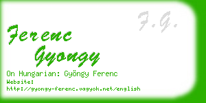 ferenc gyongy business card
