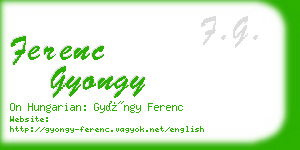 ferenc gyongy business card